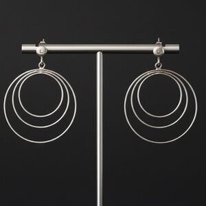 Sterling Silver dangle  earrings modernist